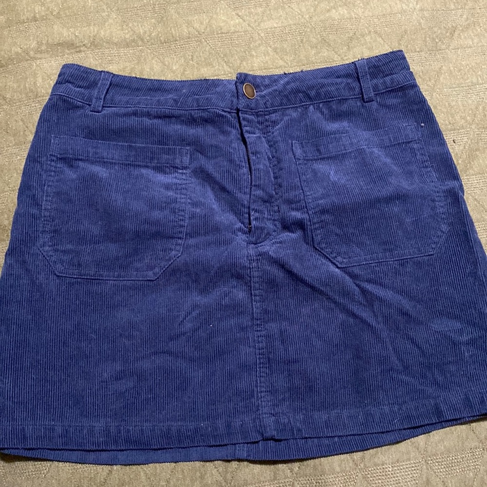 Blue corduroy skirt